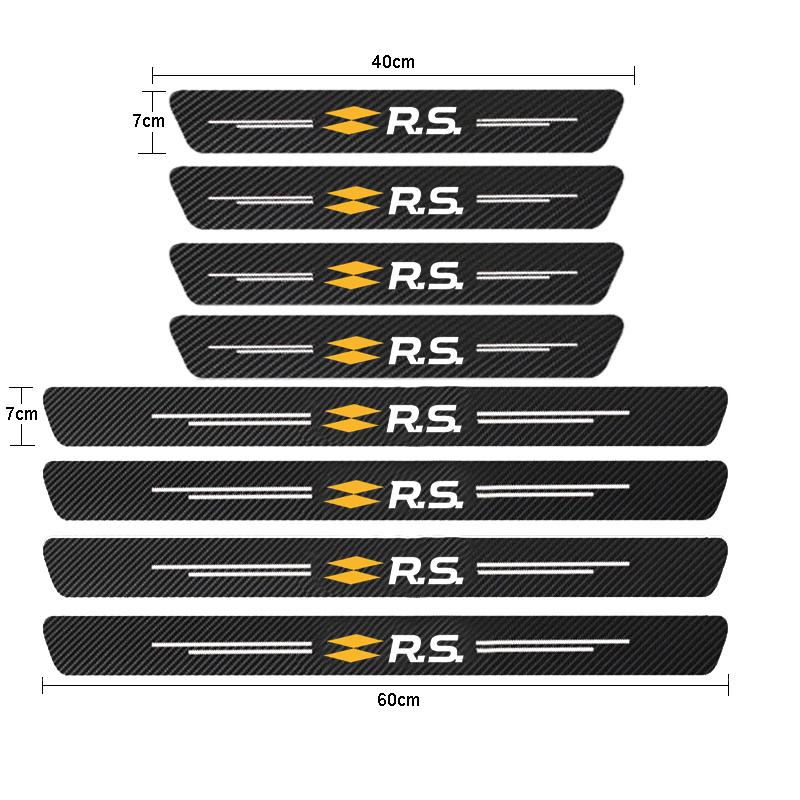 Наклейки на пороги дверей автомобиля, наклейки для Renault Logan Clio Megane Kangoo 1 2 3 4 Captur Espace Twingo Duster Kadjar