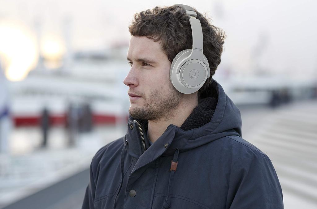 Беспроводные наушники GY с Bluetooth до 70 часов Серый GY Audio-Technica ATH-SR30BT Микрофон, Playtime, ATH-SR30BT