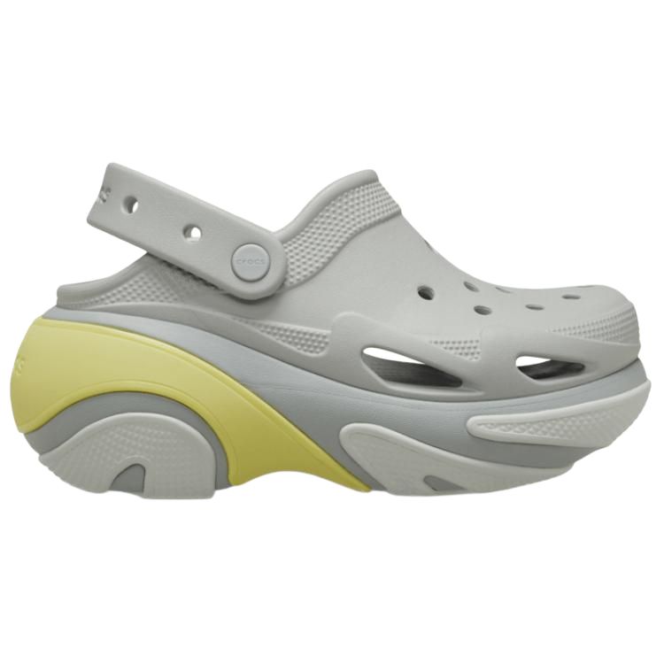 Crocs BUBBLE CRUSH CLOG Стильные и удобные дырчатые туфли Женские серые