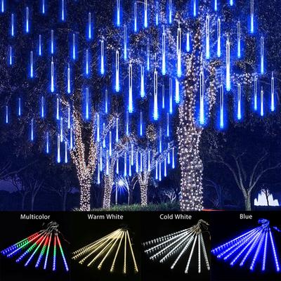Рождественский светодиодный метеоритный дождь Star Lights Falling Rain Icicle Party Tree Outdoor