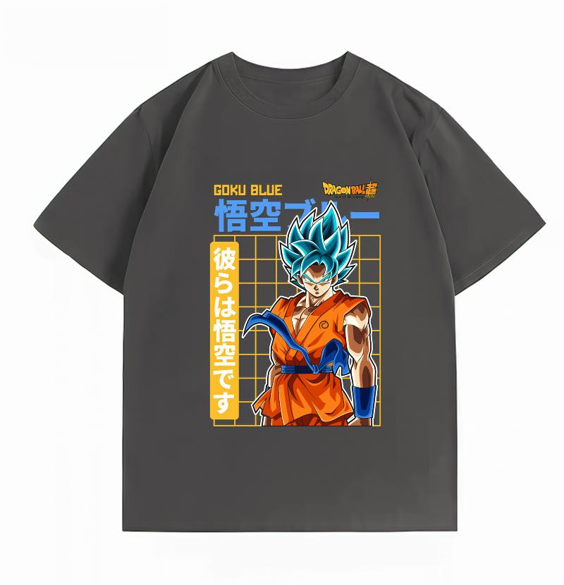 Dragon Ball Super Goku Super Saiyan Blue Print T-shirt Casual Short Sleeve Cotton Anime Streetwear T-shirt Unisex