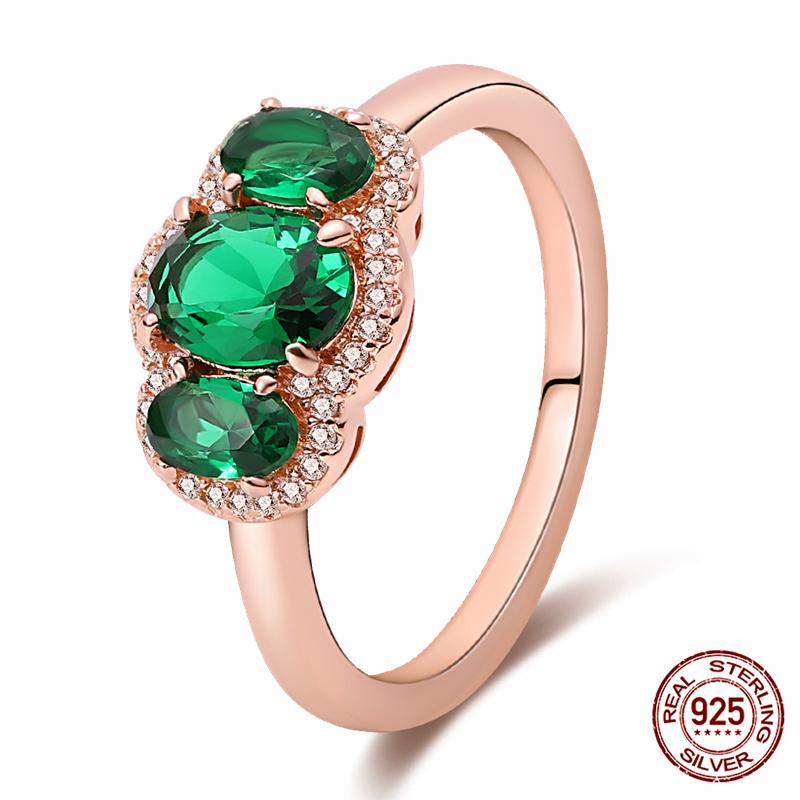 Абсолютно новое 100% подлинное 925 серебряное женское кольцо оригинальное сердце корона розовое золото кристалл обручальное кольцо годовщина свадьбы ювелирное изделие