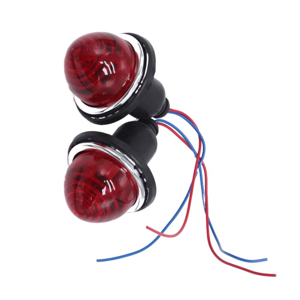 2Pcs Front/Rear Red Indicator Light Lamps For Land Rover Classic Mini Lucas L594