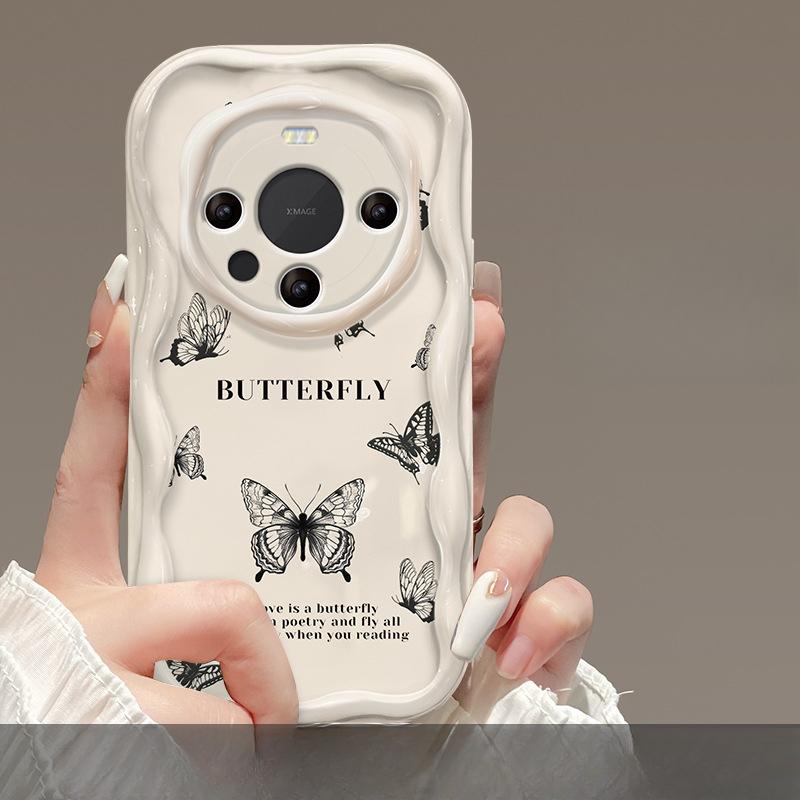 Подходит для Mate60/50pro Чехол для мобильного телефона Nova12/7 Full Screen Butterfly Chain P30 Silicone All-inclusive Honor 100