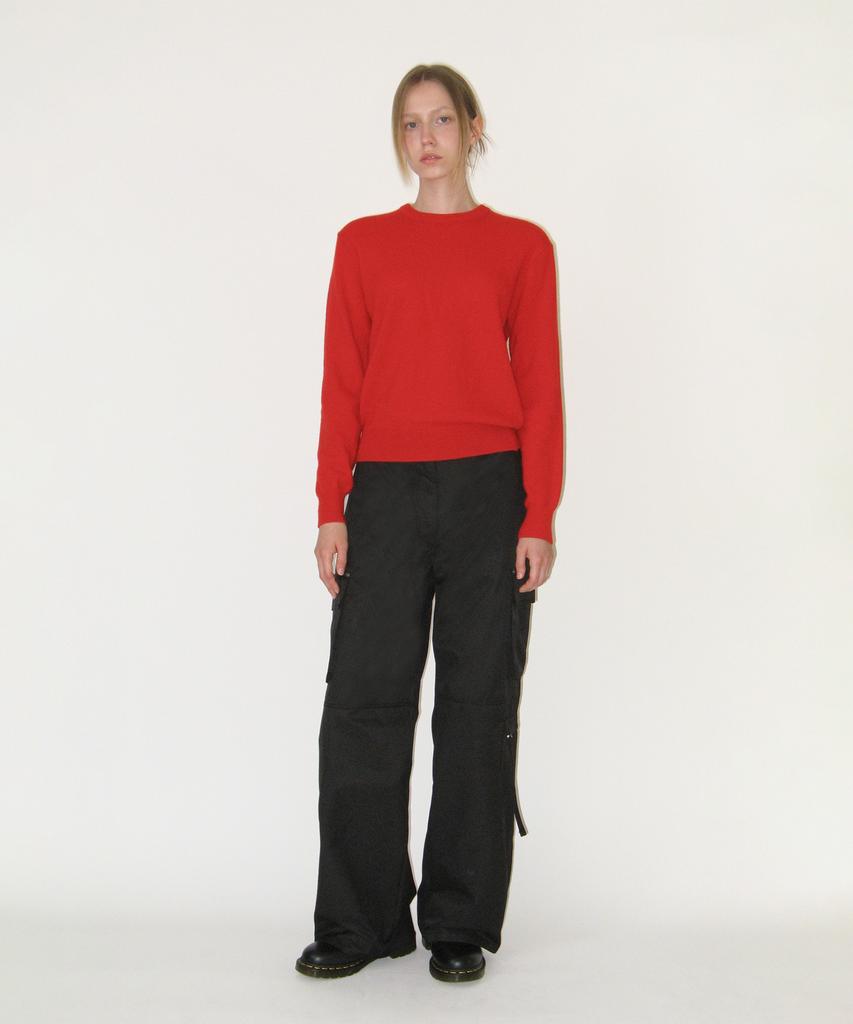 SUNBURNPROJECT Cashmere Basic Round Knit, Red