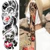 1 PC 480*170MM Full Arm Temporary Tattoo Sticker Sleeve Men Women Fashion Sexy Fake Tattoo Wolf  Lion Tiger Painting Tattoo Skull Angel Tattoo