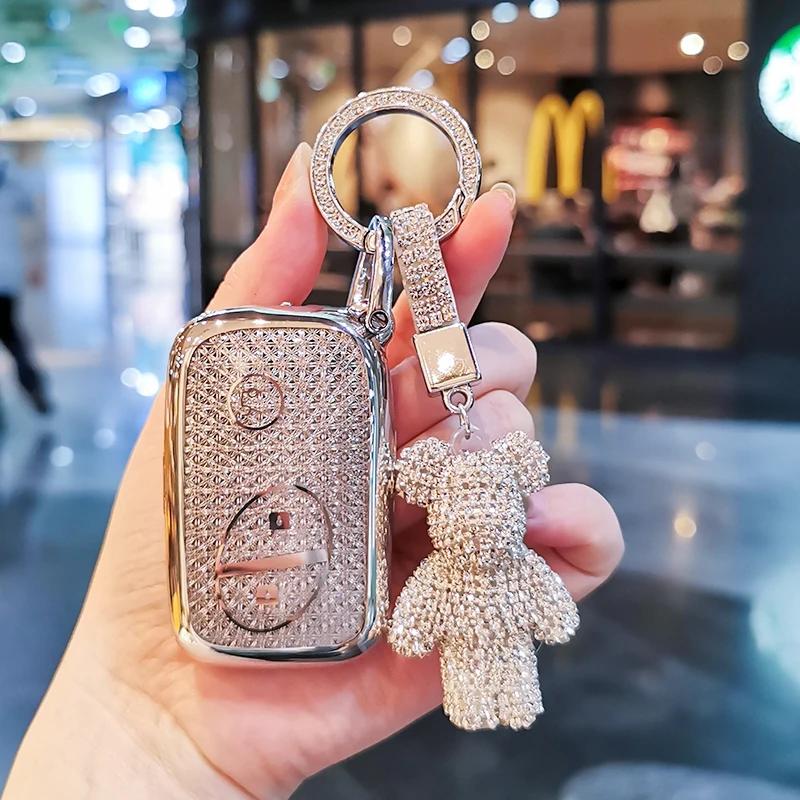 Suitable for the old BYD keycase F3 S6 L3 F0 G5 E6 S7 M6 G3R keycover key shell Keychain Car buckle Cute Bear Keychain