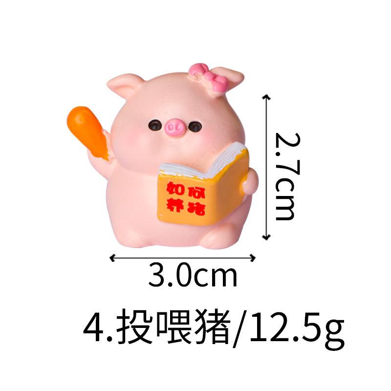 6 шт./компл., креативные милые миниатюрные миниатюрные куклы-копилки из смолы, украшения в виде животных, сделай сам, сказочное украшение для сада, микропейзаж