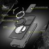 KEYSION 360°Rotating Ring Stand Phone Case for VIVO V40 Pro 5G Slide Camera Protection Magnetic Shockproof Cover for VIVO V40 5G