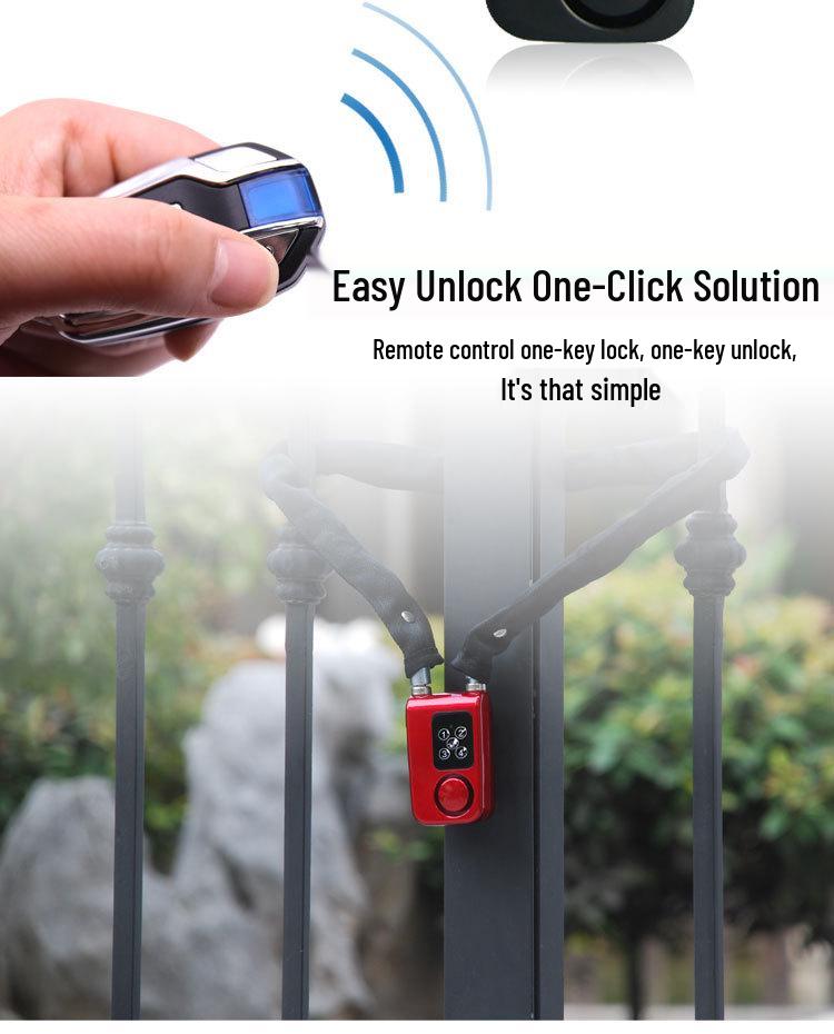 Remote-Controlled Anti-Theft Glass Door Bicycle Helmet Lock with Steel Cable