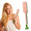 Портативная расческа для выпрямления волос с длинной ручкой, антистатическая расческа для массажа кожи головы, не повреждающая волосы, женская парикмахерская, выдвижная расческа для