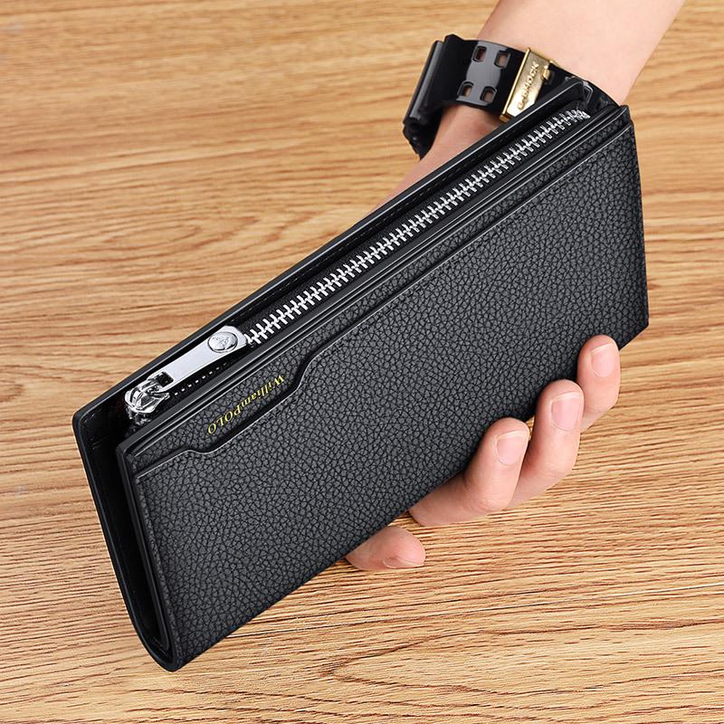 Мужской длинный кошелек и держатель для карт King Paul из натуральной кожи с отделениями для нескольких карт