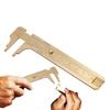 Brass Pocket Caliper - Small Brass Caliper | Metal Caliper Ruler | Pocket Caliper | Brass Handy Caliper with Double Scale, Mm/Inch | Portable Pocket S