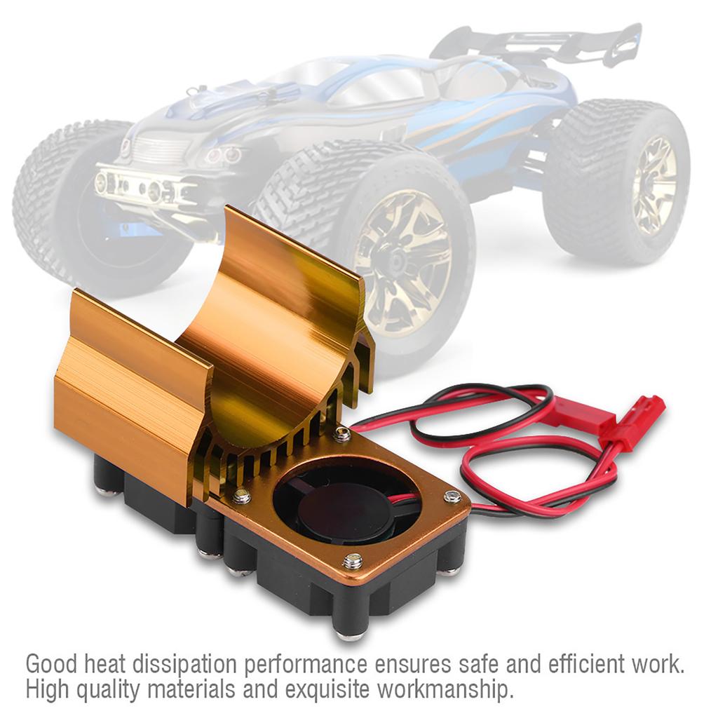 540/550 Двигатель Двойной Вентилятор Охлаждения Радиатор С Для 1/10 Масштаб Электрический RC Машинка Золото