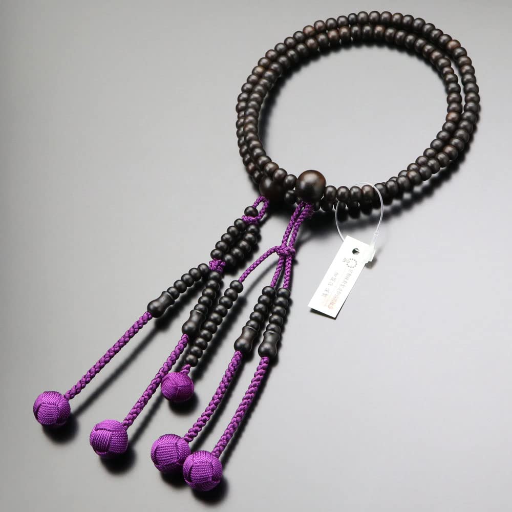 Нитирэн буддийские четки для женщин 8 размер полосатые эбеновые санскритские четки тэнбоу четки Киото Киото 108 бусин 8 размер деревянный лотос