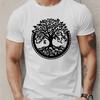 Tree Of Life Peace Sign Print T-Shirt Breathable Cool, Comfortable Wear,Daily Casua