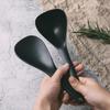 Plastic Non-Stick Rice Spoon Long Cooking Rice Spatula Scoop Black White Hangable Soup Spoon Kitchen Utensil Tableware4