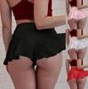 Women's Short Skirt With Lining Mini Skinny Bikini Pleated Fitness Shorts