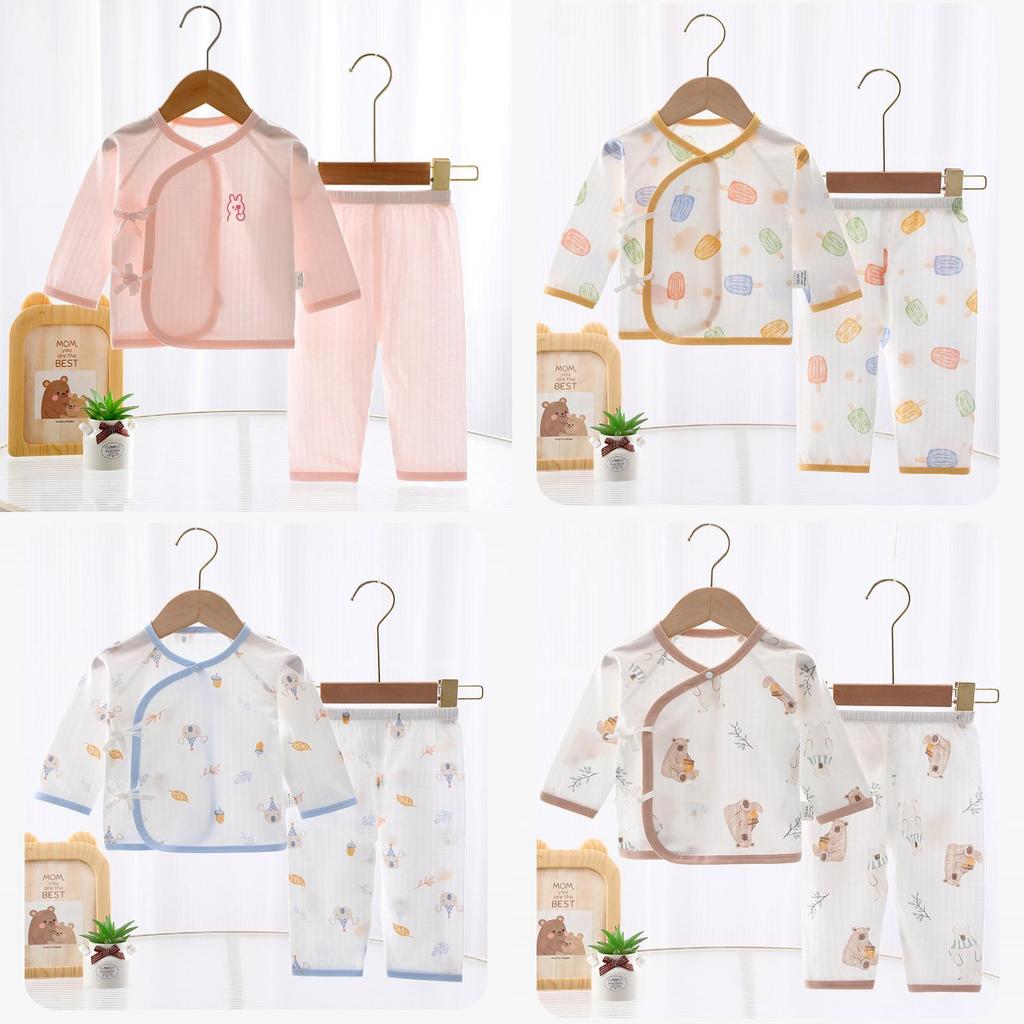 Baby Summer Lightweight Cotton Kimono Set With Antibacterial Feature For Newborns