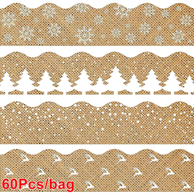 60Pcs Announcement Board Stickers Office Decorations Christmas Snowflake Stickers