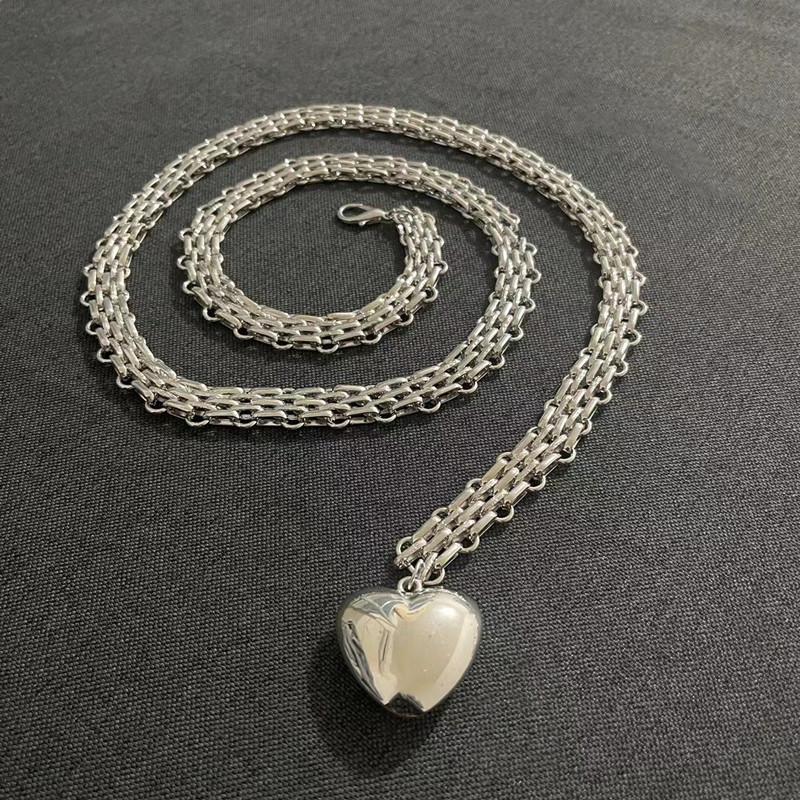 Модная металлическая цепочка, персонализированный кулон в виде сердца, поясная цепочка, преувеличенный составной ремень-аксессуар, женское украшение для талии