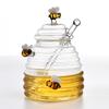 Transparent Bee Jar Unique Honeycomb Tank Storage Pot Large Honey Bottle  Syrup