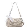 Popular new French niche sweet wind simple pleated bag women commuter fashion high sense shoulder messenger bag