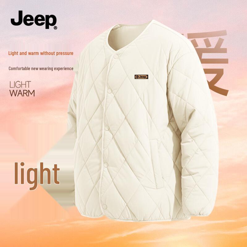 Jeep Мужская утепленная куртка свободного кроя с пониженной линией плеча и флисовой подкладкой