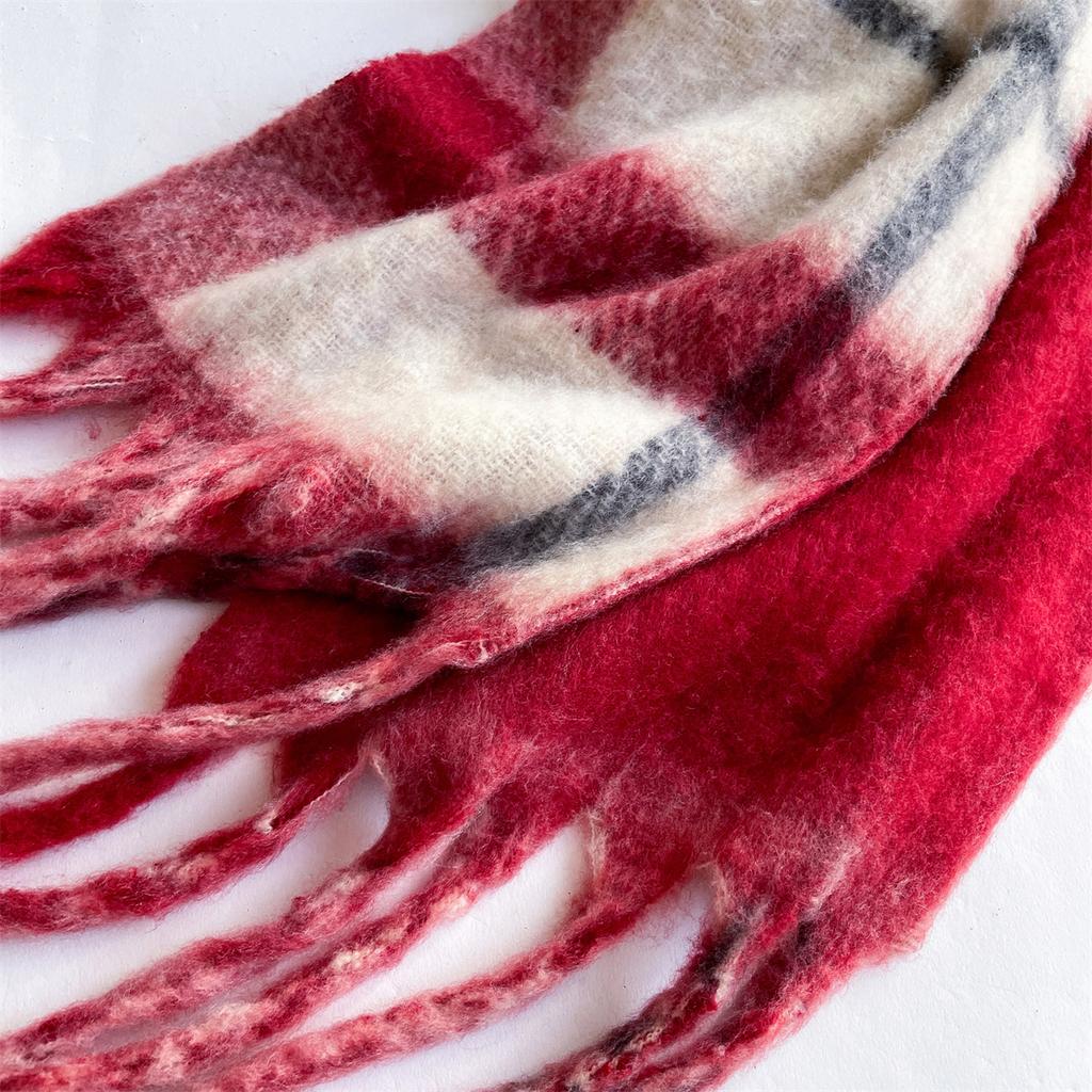 Warm Shawl Women Scarf Luxury Cashmere Winter Blanket Wraps Casual Plaid Print Pashmina Bufanda Travel Poncho Stoles Echarpe