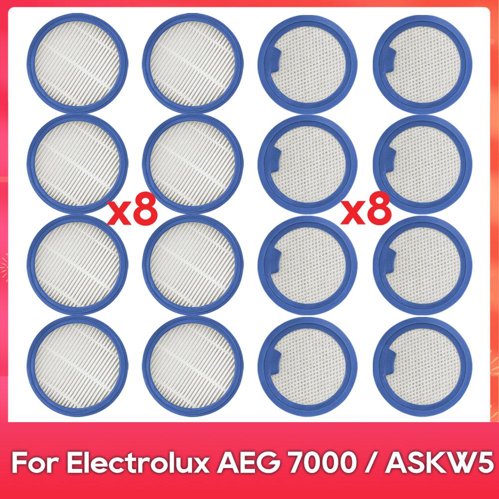 Подходит для ( Electrolux AEG 7000 / ASKW5 / EP71UB14DB / EP71AB14UG / EP71HB14SH ) Комплект фильтров до-моторных и гигиенического фильтра