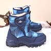 Детская зимняя классическая мода с бархатными теплыми высокими хлопковыми ботинками 'Волчья лапа' для улицы, сноубутсы
