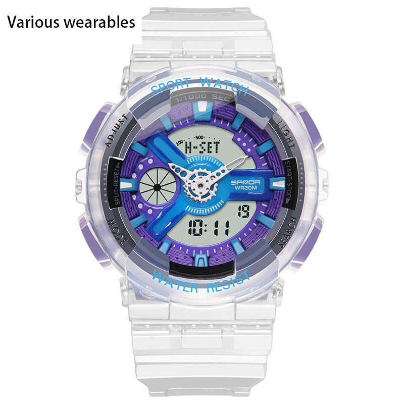 Корейская мода тренд микро бизнес светящиеся электронные спортивные модные студенческие корейские конфеты детские парные часы