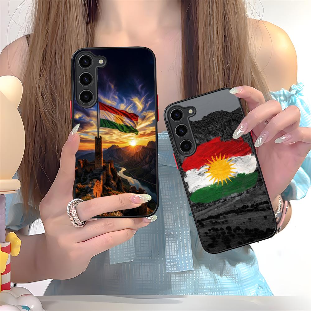 Силиконовый чехол для мобильного телефона с флагом Курдистана для Samsung Galaxy S26 S25 S24 S23 S22 S21 Plus FE Ultra Цветная обложка