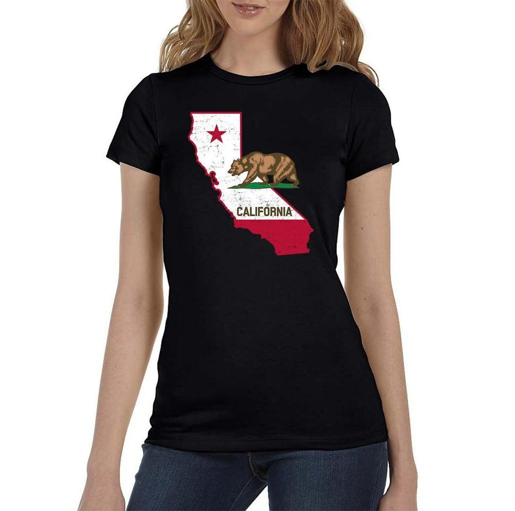 California Republic State Outline Women's Missy T-Shirt and kids tshirt