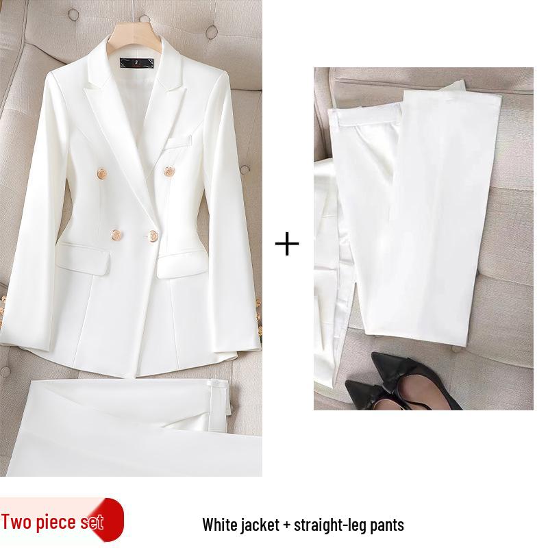 Комплект женского профессионального костюма: Элегантный весенне-осенний наряд для собеседований в колледже и униформа менеджера отеля.