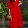 Women's Fashion Solid Color Plus Size Dress