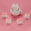 Cute Cat Paw Keycaps For Mechanical Keyboard Cherry Mx Switch Diy Custom Key Cap Soft Silicone Keycup Artisan Pink Color