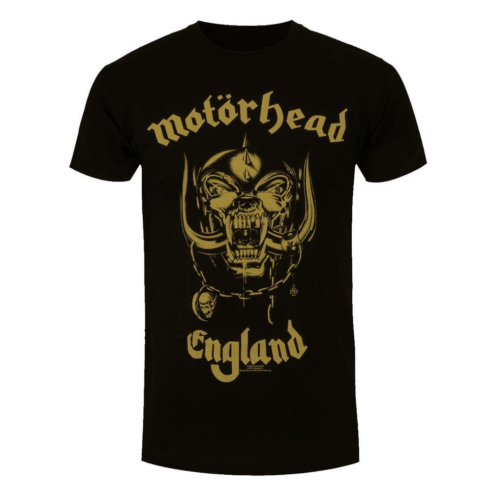 Футболка Motorhead Англия Классическая Золотая Группа Официальная Черная Новая