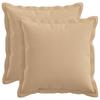 Cushion Cover 2 pcs HOUTEN Cream 35 x 35 cm Faux Linen