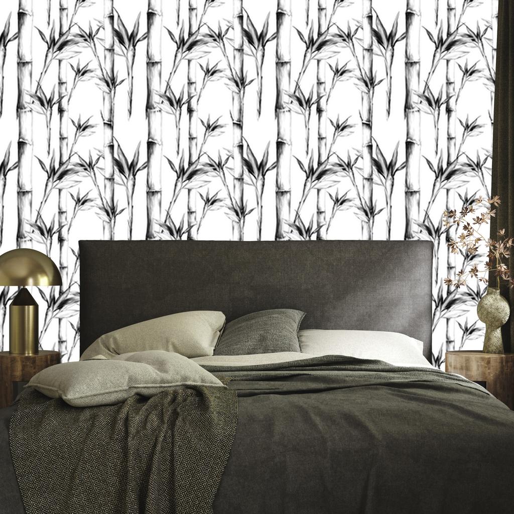 White Bamboo Forest Wallpaper for Living Room and Bedroom 50x1000