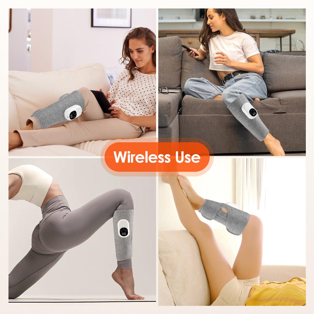 Wireless Leg Massager Air Pressure Calf Massager Presotherapy Machine Household Massage Device Hot Compress Relax Muscles