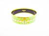Authentic HERMES Enamel Bangle Bracelet Green Multicolor Emaiyu GM #6652 Refurbished