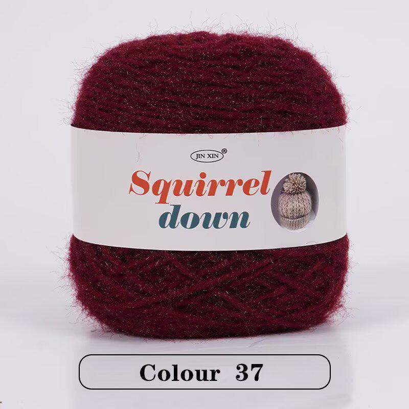 SquirrelWool 150 г Пледовое одеяло ручной вязки из меха белки с дизайном в виде букета роз