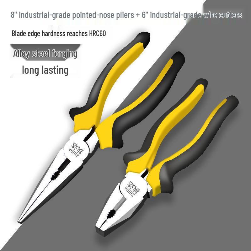 Многофункциональные плоскогубцы Knipex для электромонтажных работ, с тонкими губками и для диагональной резки проводов.