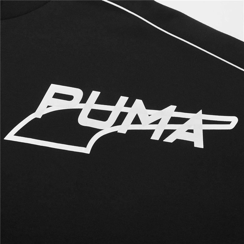 Puma Evide Logo Print Mock Neck Sweatshirt Women Tops Black 597384-01