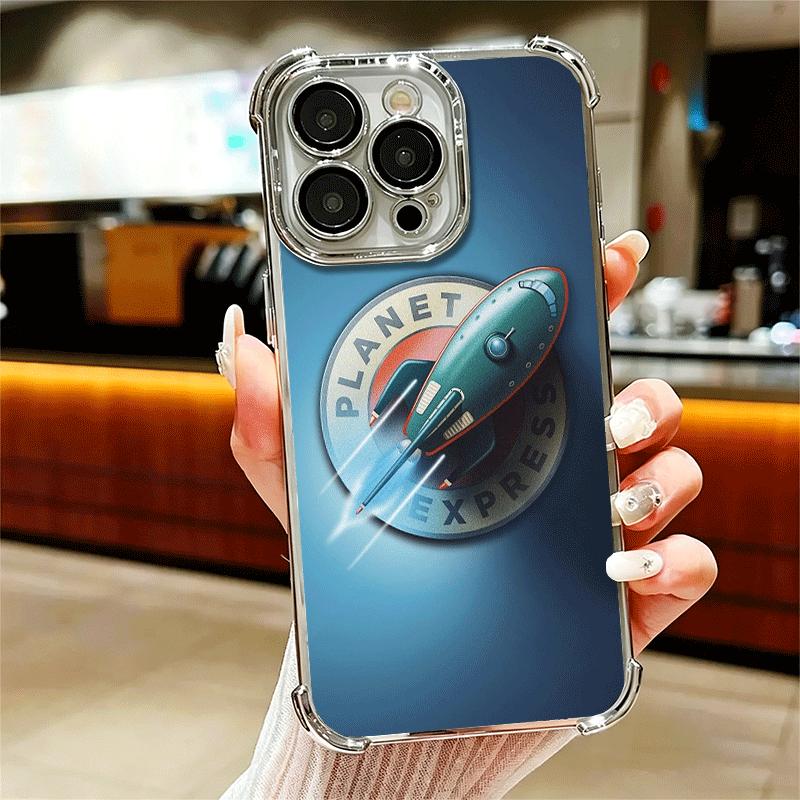 Futurama Планета Экспресс Покрытие Чехол для Телефона Для Iphone 16 17 Pro Max Air 16E 14 15 Plus 12 13 Mini Противоударный Покрытие-Подушка Безопасности