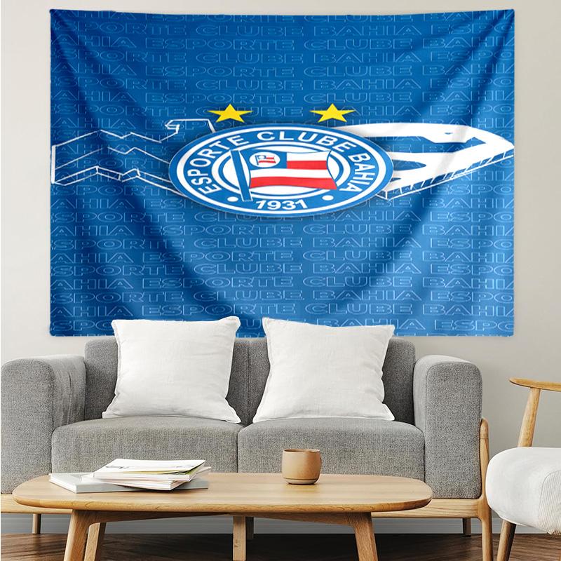 Bahia Fc Crest Emblem Printed Printed Tapestry, for Bedroom,Livingroom, dormitory, Large Wall Decor, Fabric Decor Fan Birthday Gifts