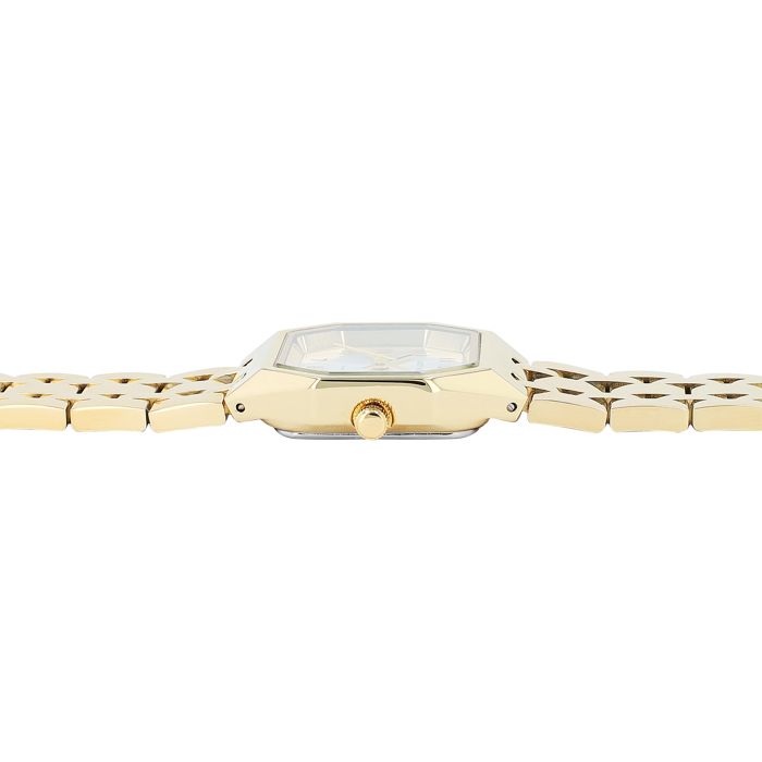 Montre - Antagion - Femme - Boîtier rectangulaire doré - Bracelet acier 16 mm