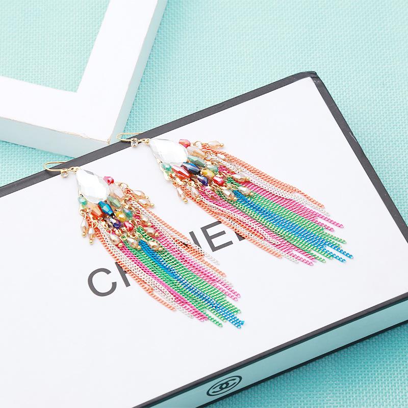 JMXD Серьги с длинной кисточкой Винтажный дворцовый стиль Модные Элегантные Подвесные украшения Сувенир для путешествий Подарок Женские Ручной работы Шикарный Трендовый аксессуар