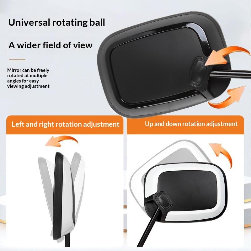 Motorbike Rear Mirrors with Streamlined Design for Reduced Wind Resistance